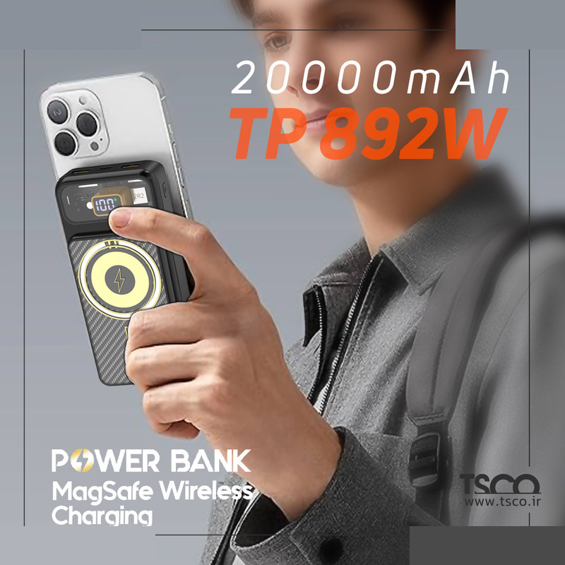 پاوربانک تسکو مدل TP 892W ظرفیت 20000 میلی آمپر ساعت پاوربانک تسکو مدل TP 892W ظرفیت 20000 میلی آمپر ساعت