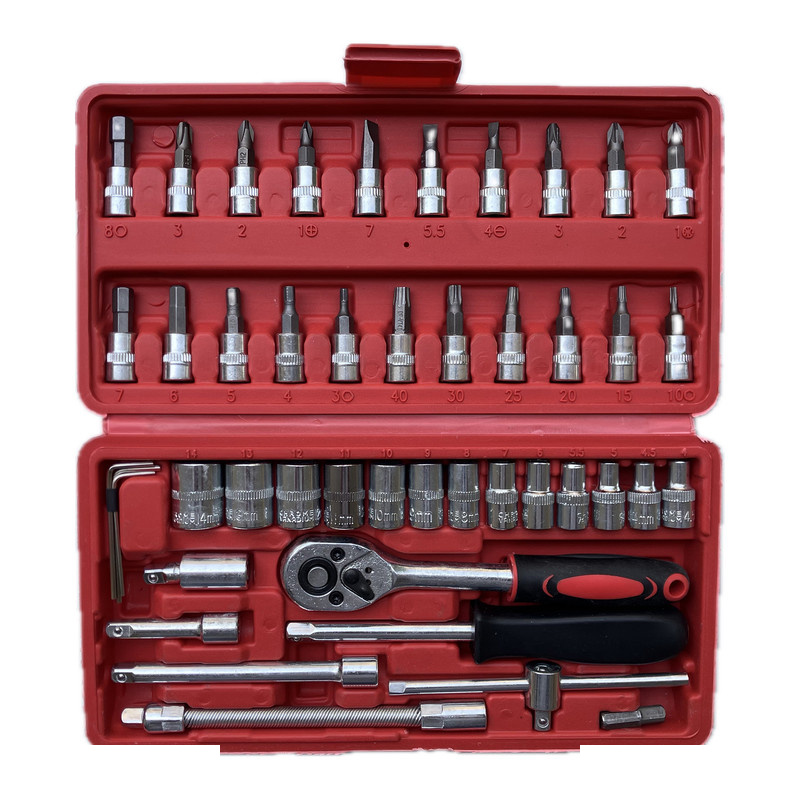 جعبه آچار بکس مدل PRO JET مجموعه 46 عددی جعبه آچار بکس مدل PRO JET مجموعه 46 عددی