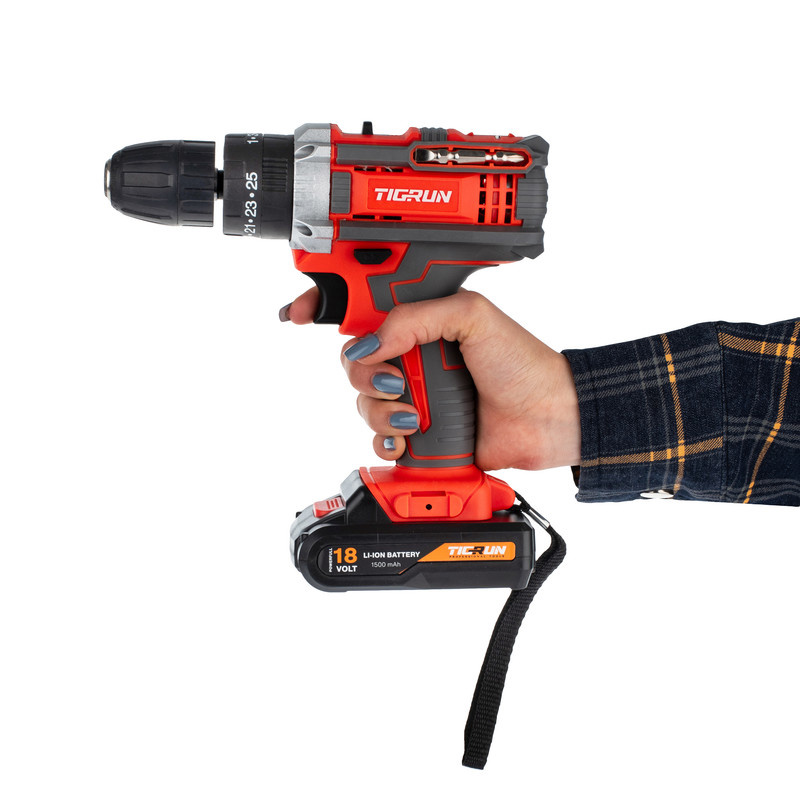 دریل پیچ گوشتی چکشی شارژی 10 میلی متری تیگران مدل TG3018 دریل پیچ گوشتی چکشی شارژی 10 میلی متری تیگران مدل TG3018