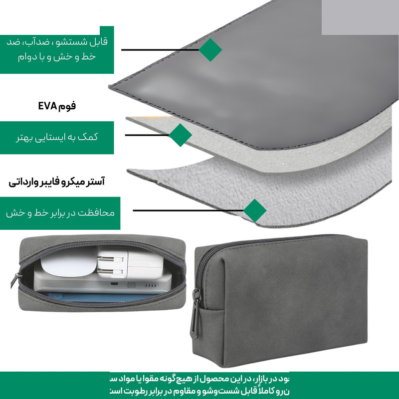 کاور لپ تاپ پِروین مدل LC-23 مناسب برای لپ تاپ های 16 اینچی به همراه کیف لوازم جانبی کاور لپ تاپ پِروین مدل LC-23 مناسب برای لپ تاپ های 16 اینچی به همراه کیف لوازم جانبی