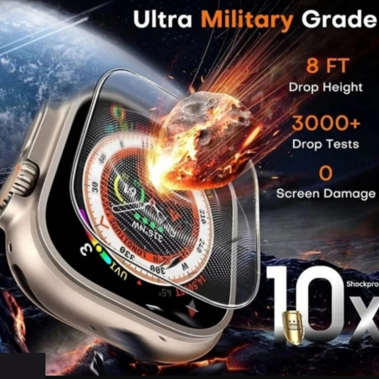 محافظ صفحه نمایش ساعت هوشمند اولترا مدل FULL GLUE مناسب اپل واچ سری 11 سایز 42 میلی متر