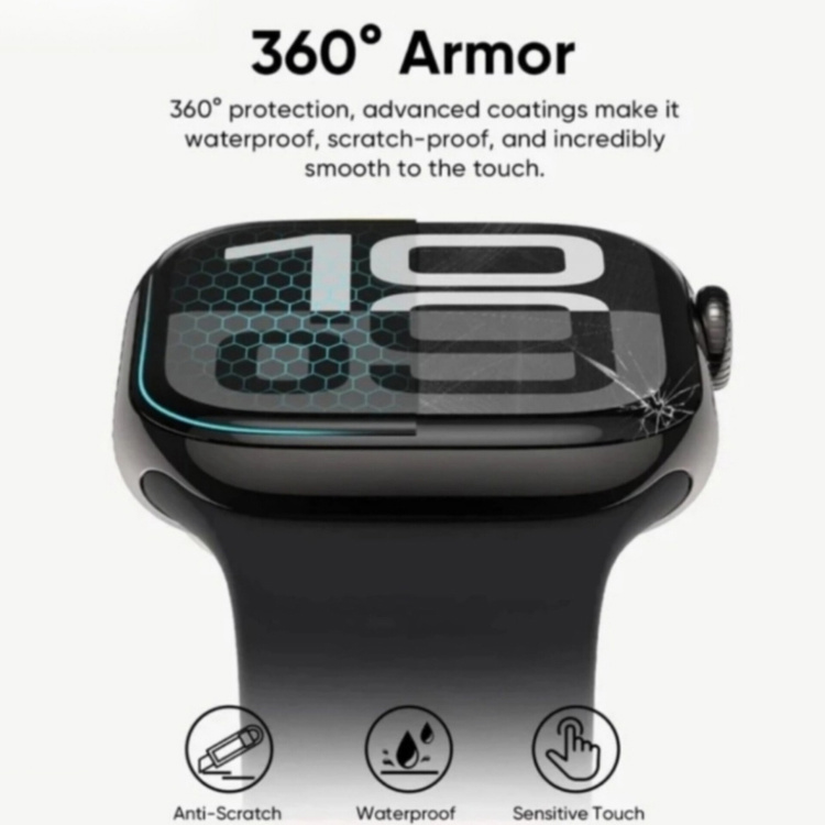 محافظ صفحه نمایش ساعت هوشمند اولترا مدل FULL GLUE مناسب اپل واچ SE 3 سایز 40 میلی متر