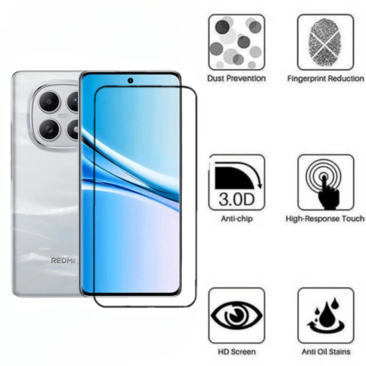 محافظ صفحه نمایش گوشی اولترا شیشه ای فول چسب مدل 9H مناسب شیائومی Redmi Note 15 5G محافظ صفحه نمایش گوشی اولترا شیشه ای فول چسب مدل 9H مناسب شیائومی Redmi Note 15 5G