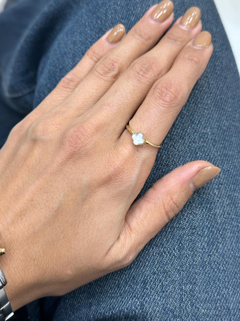 انگشتر طلا 18عیار اپال گلد مدل مینیمال سفید انگشتر طلا 18عیار اپال گلد مدل مینیمال سفید