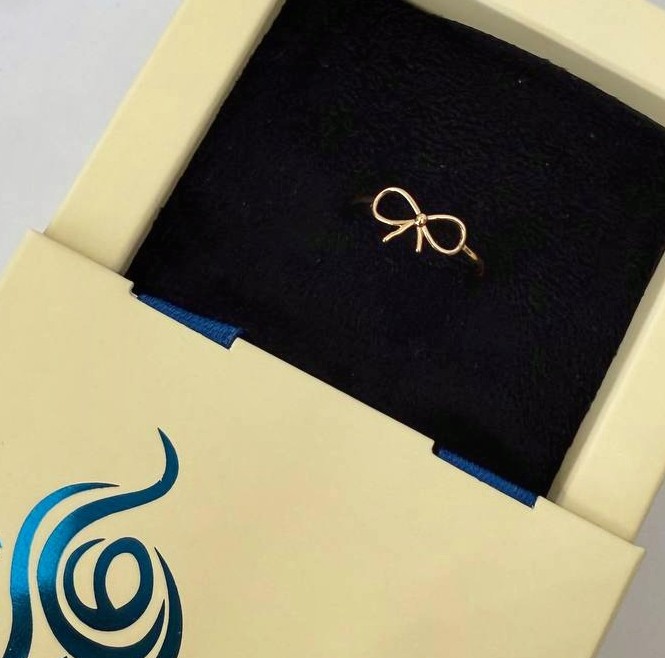 انگشتر طلا 18عیار اپال گلد مدل مینیمال پاپیونی انگشتر طلا 18عیار اپال گلد مدل مینیمال پاپیونی