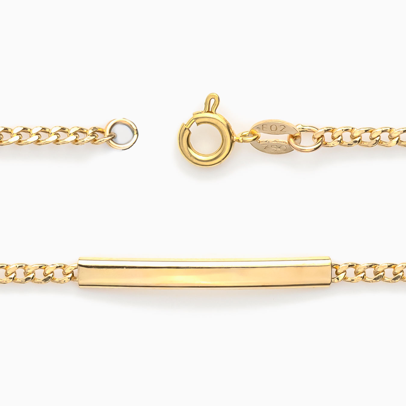 دستبند طلا 18عیار اپال گلد مدل کارتیر نوزادی دستبند طلا 18عیار اپال گلد مدل کارتیر نوزادی