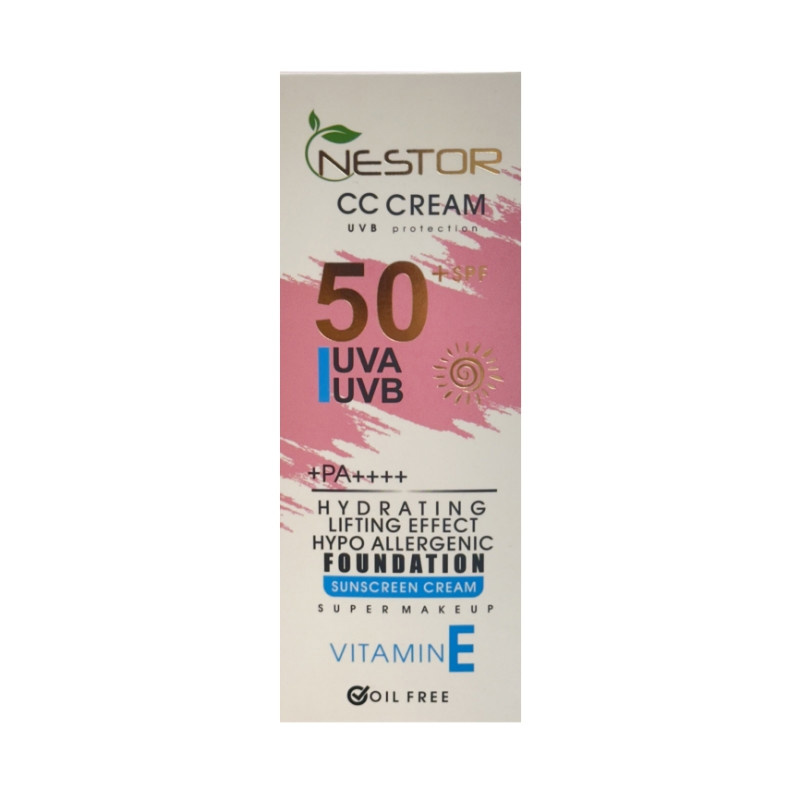 کرم ضد آفتاب رنگی نستور SPF 50 شماره 4 مدل ویتامین E حجم 50 میلیلیتر کرم ضد آفتاب رنگی نستور SPF 50 شماره 4 مدل ویتامین E حجم 50 میلیلیتر