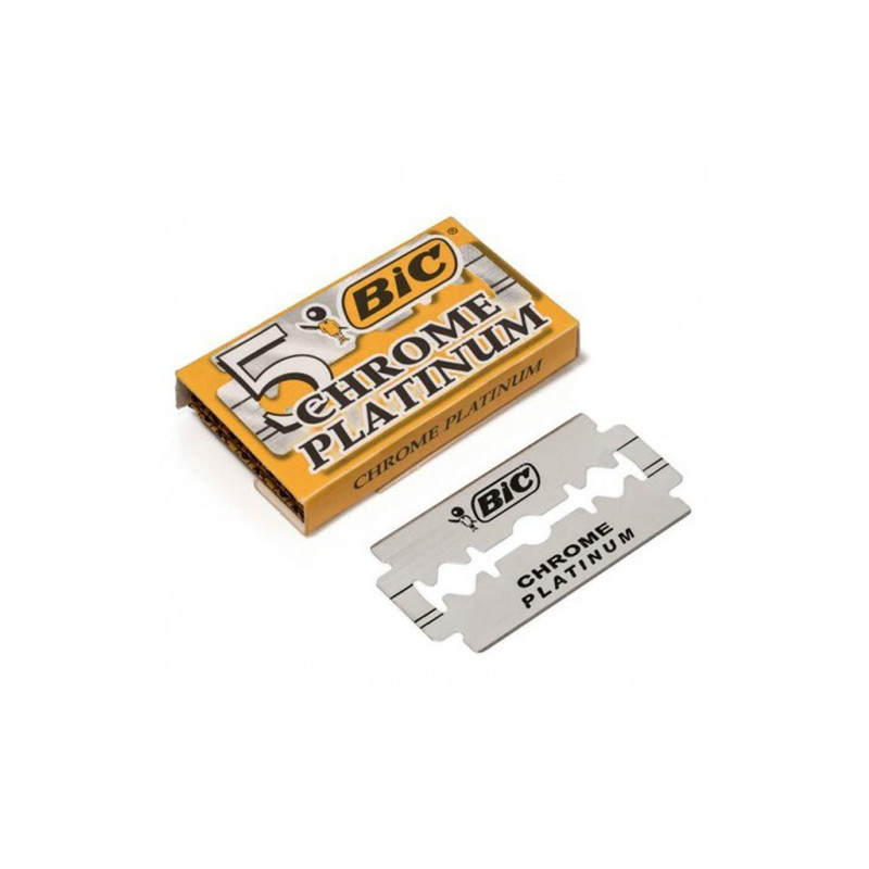 تیغ یدک بیک مدل Platinum Chromium Double Edge مجموعه 3 عددی تیغ یدک بیک مدل Platinum Chromium Double Edge مجموعه 3 عددی