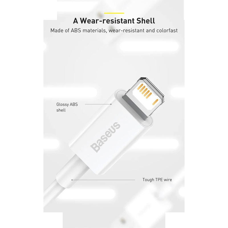 کابل تبدیل usb به لایتنینگ بیسوس مدل CALYS-A طول 1 متر کابل تبدیل usb به لایتنینگ بیسوس مدل CALYS-A طول 1 متر