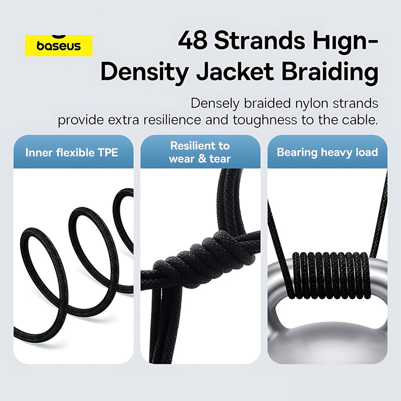 کابل تبدیل USB به لایتنینگ بیسوس مدل B-Gem20 طول 1 متر