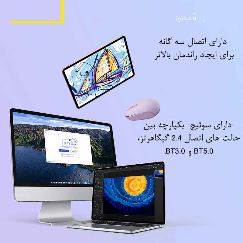 ماوس بی سیم بیسوس مدل F01B Tri-Mode ماوس بی سیم بیسوس مدل F01B Tri-Mode