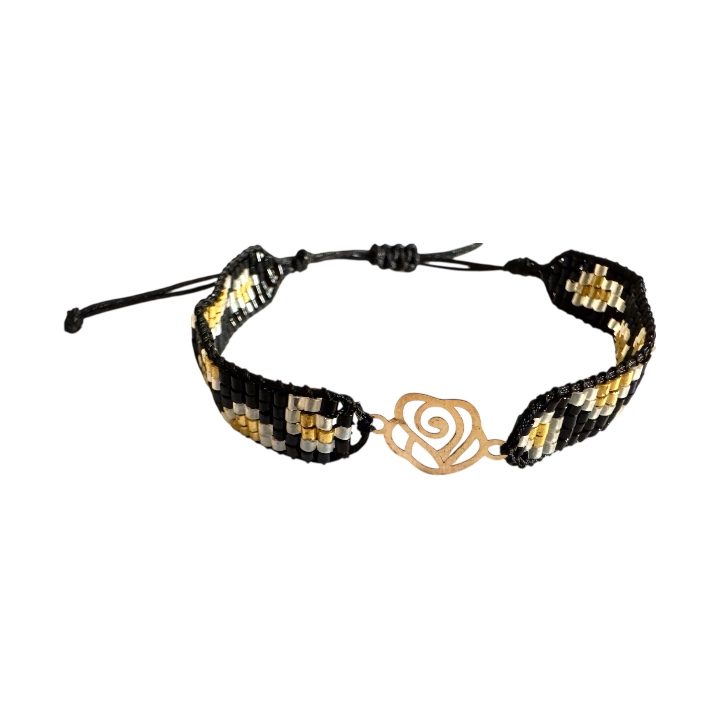 دستبند طلا 18 عیار میوکی با پلاک طلا طرح گل مدل BSG16 دستبند طلا 18 عیار میوکی با پلاک طلا طرح گل مدل BSG16