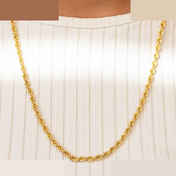 گردنبند طلا 18 عیار زنانه ماوی گالری مدل طنابی 3