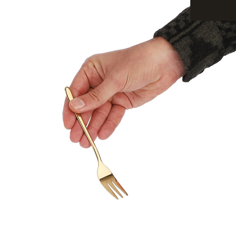 چنگال میوه خوری زولینگن مدل رزالی گلدن مجموعه 6 عددی