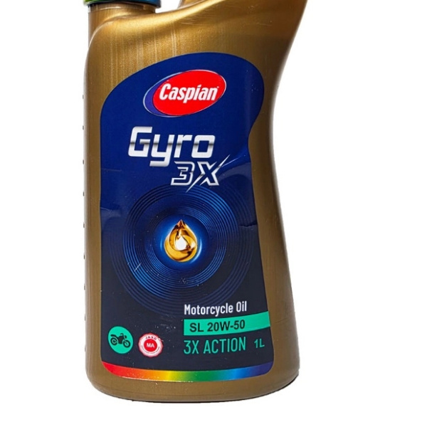 روغن موتور سیکلت کاسپین مدل GYRO-20W50-SL-MA حجم یک لیتر روغن موتور سیکلت کاسپین مدل GYRO-20W50-SL-MA حجم یک لیتر