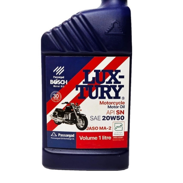روغن موتور سیکلت مدل luxtury-20w50-sn-ma2 حجم یک لیتر روغن موتور سیکلت مدل luxtury-20w50-sn-ma2 حجم یک لیتر