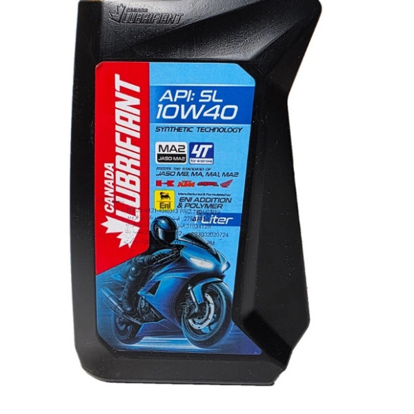 روغن موتور سیکلت لوبریفنت کانادا مدل 10W40-SL-MA2 حجم یک لیتر