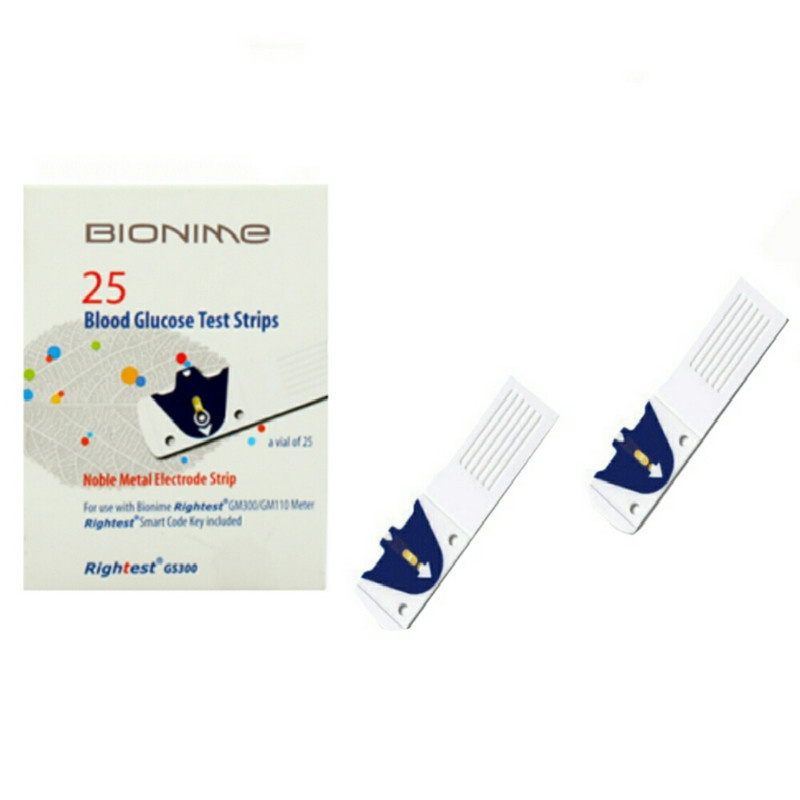 نوار دستگاه تست قند خون بایونیم مدل sensor بسته 25 عددی نوار دستگاه تست قند خون بایونیم مدل sensor بسته 25 عددی