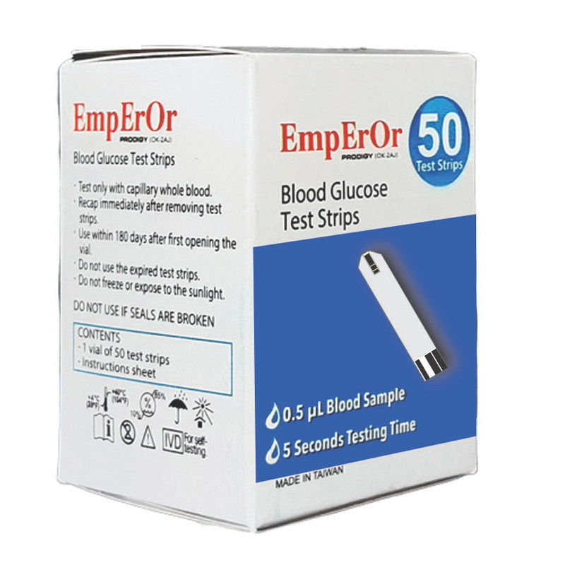 نوار تست قندخون امپرور مدل prodigy بسته 50 عددی