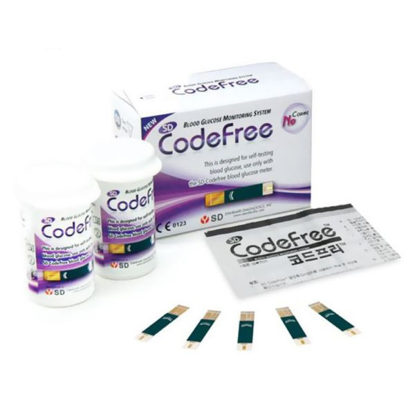 نوار تست قند خون اس دی بایوسنسور مدل codefree نوار تست قند خون اس دی بایوسنسور مدل codefree