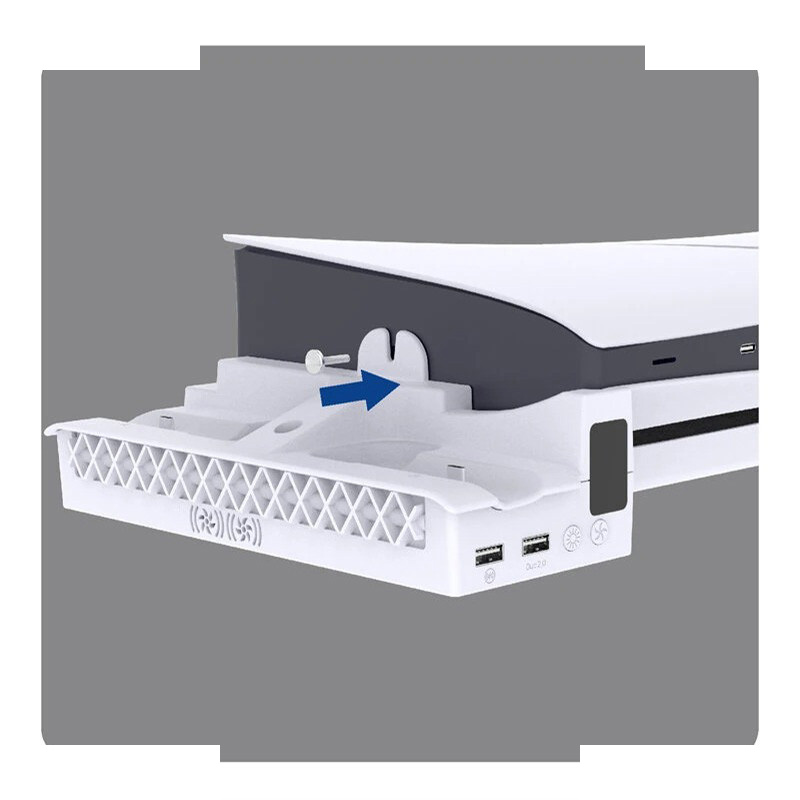 فن خنک کننده و شارژر دسته و پایه نگهدارنده پلی استیشن 5 پی جی تک مدل GP-533