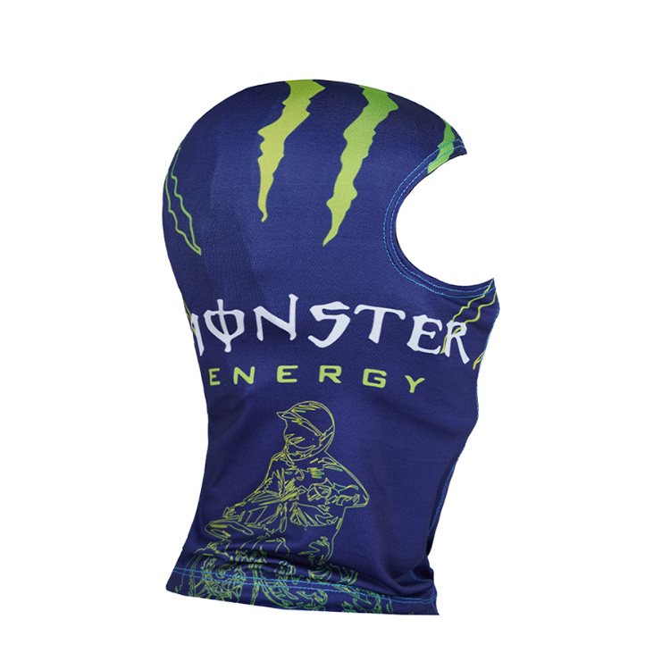 فیس موتور سواری مدل MONSTER رنگ آبی سبز