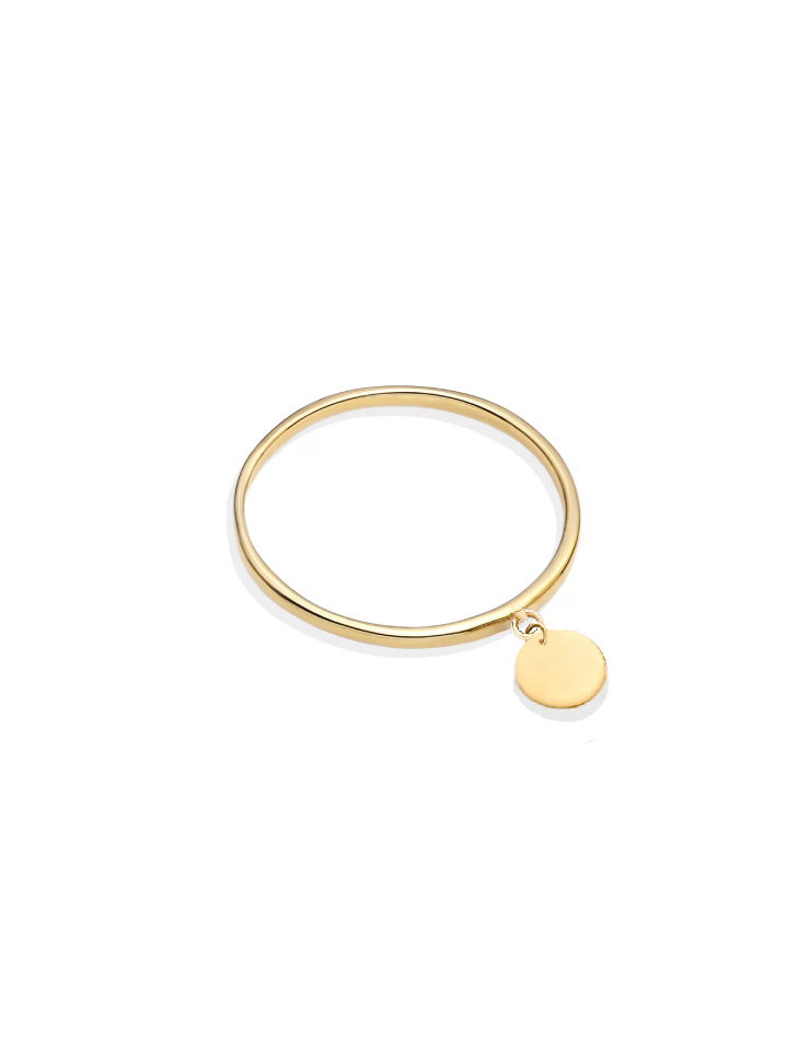 انگشتر طلا 18عیار اپال گلد مدل آویز سکه ای