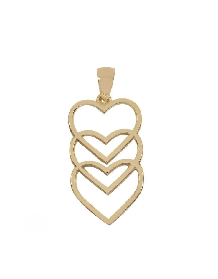 پلاک گردنبند طلا  18عیار اپال گلد مدل قلب GH4480