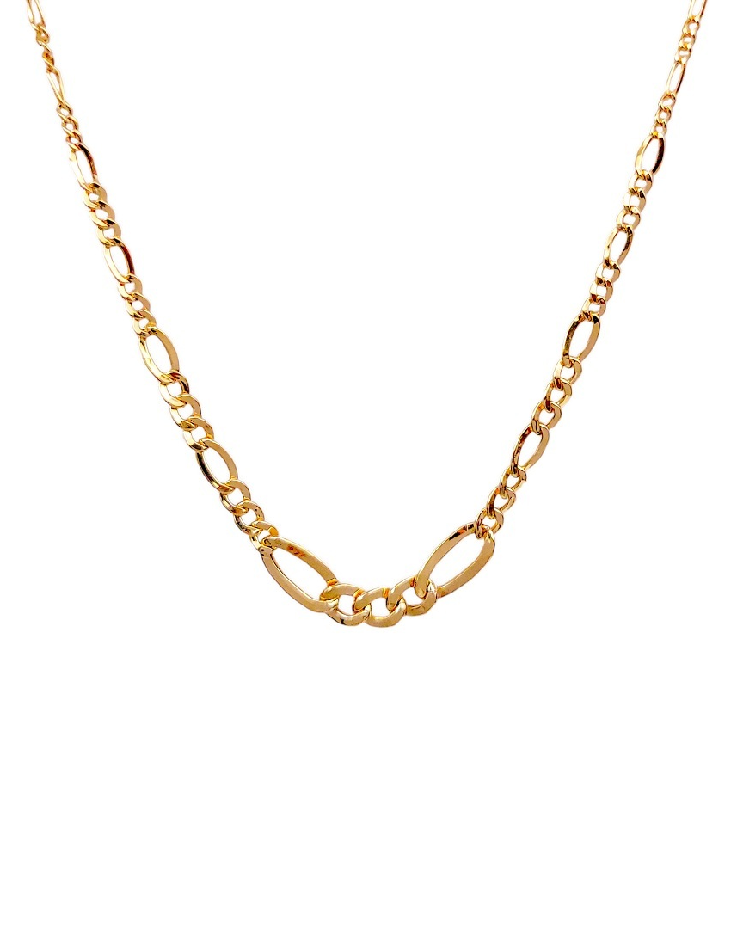 گردنبند طلا 18عیار اپال گلد مدل زنجیر فیگارو کونیک sh0271