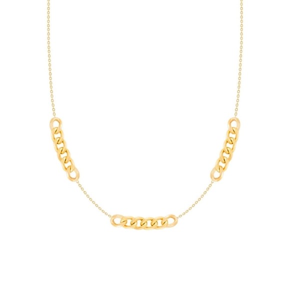 گردنبند طلا 18عیار اپال گلد مدل  کارتیه سه تیکه 0189