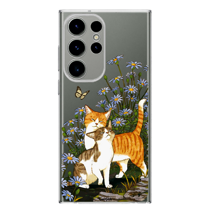 کاور طرح Cat & Butterfly مناسب برای گوشی موبایل سامسونگ Galaxy S24 Ultra کاور طرح Cat & Butterfly مناسب برای گوشی موبایل سامسونگ Galaxy S24 Ultra