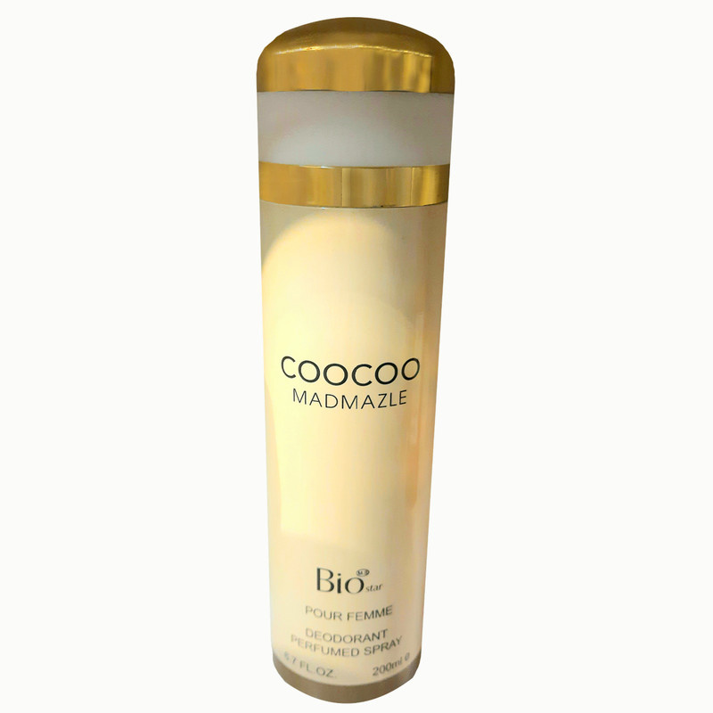 اسپری بدن زنانه بیو استار مدل coocoo madmazle حجم 200 میلی لیتر اسپری بدن زنانه بیو استار مدل coocoo madmazle حجم 200 میلی لیتر