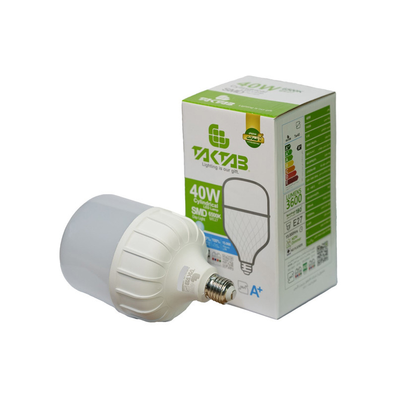 لامپ ال ای دی 40 وات تک تاب مدل استوانه پایه E27