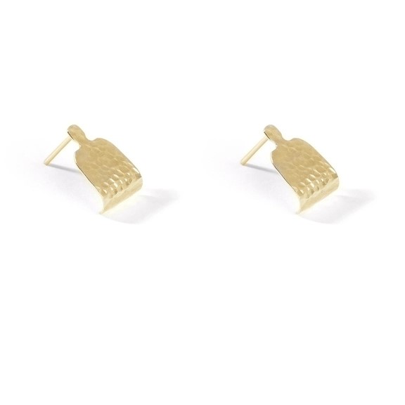 گوشواره طلا  18عیار اپال گلد مدل چکشی 0118