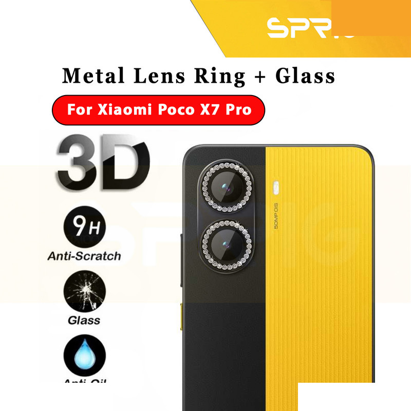 محافظ لنز دوربین اسپریگ مدل Ring Metal Diamond مناسب برای گوشی موبایل شیائومی Poco X7 Pro محافظ لنز دوربین اسپریگ مدل Ring Metal Diamond مناسب برای گوشی موبایل شیائومی Poco X7 Pro