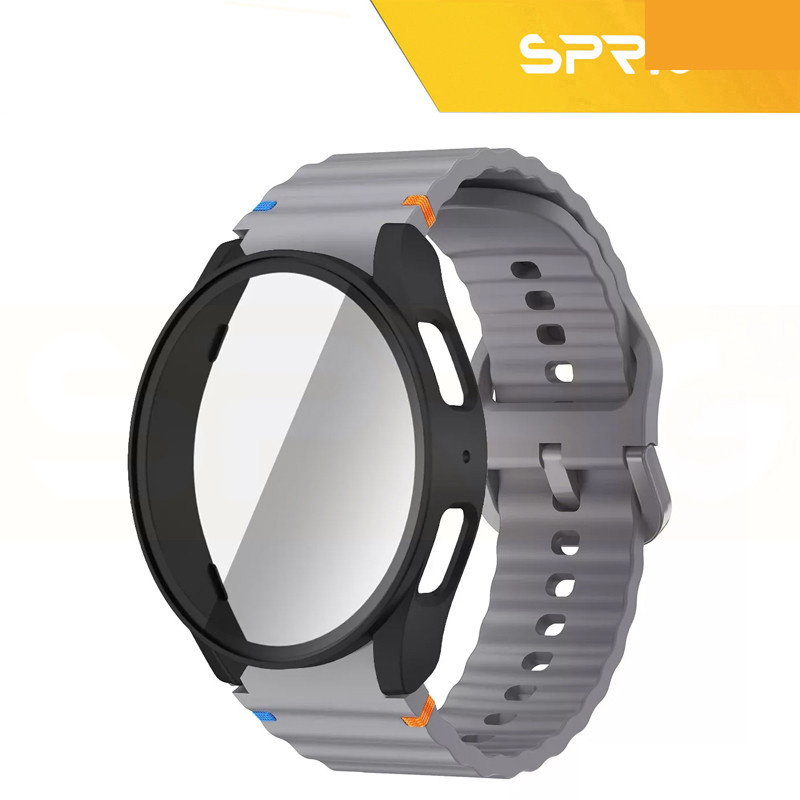 بند اسپریگ مدل Silic NewV-Guard مناسب برای ساعت هوشمند سامسونگ Galaxy Watch 5 44mm / Watch 4 44mm به همراه کاور