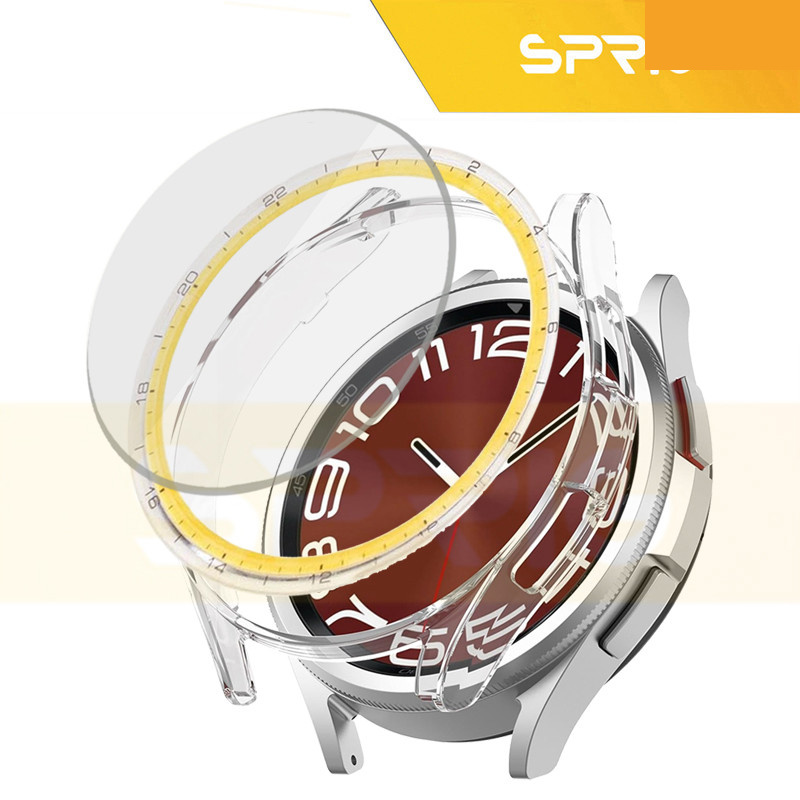 کاور اسپریگ مدل PC Bump Transparent مناسب برای ساعت هوشمند سامسونگ Galaxy Watch 6 Classic 47mm به همراه محافظ بازل و محافظ صفحه نمایش کاور اسپریگ مدل PC Bump Transparent مناسب برای ساعت هوشمند سامسونگ Galaxy Watch 6 Classic 47mm به همراه محافظ بازل و محافظ صفحه نمایش