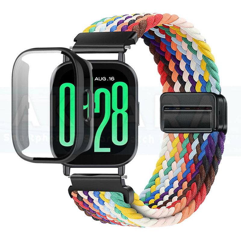 بند آکوآرا مدل Woven solomag AK bkGRDH مناسب برای ساعت هوشمند شیائومی Redmi Watch 5 Lite 48mm به همراه کاور بند آکوآرا مدل Woven solomag AK bkGRDH مناسب برای ساعت هوشمند شیائومی Redmi Watch 5 Lite 48mm به همراه کاور