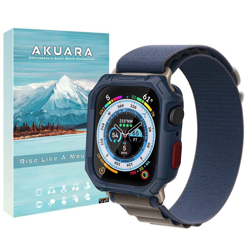 بند آکوآرا مدل Hexa Alpine مناسب برای اپل واچ 46 میلی متری سری 10/11 به همراه کاور بند آکوآرا مدل Hexa Alpine مناسب برای اپل واچ 46 میلی متری سری 10/11 به همراه کاور