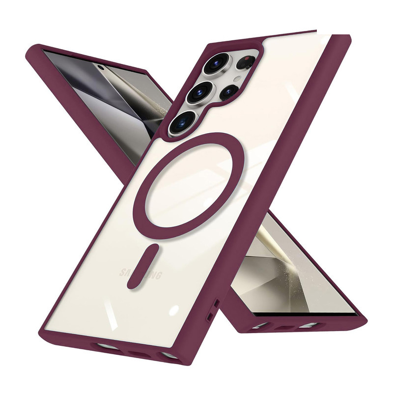 کاور آکوآرا مدل MagSafe GLS BKRNG مناسب برای گوشی موبایل سامسونگ Galaxy S22 Ultra به همراه محافظ صفحه نمایش و محافظ لنز