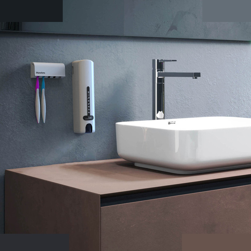 دستگاه خمیردندان اسپادانا کد 20به همراه جا مسواکی دستگاه خمیردندان اسپادانا کد 20به همراه جا مسواکی