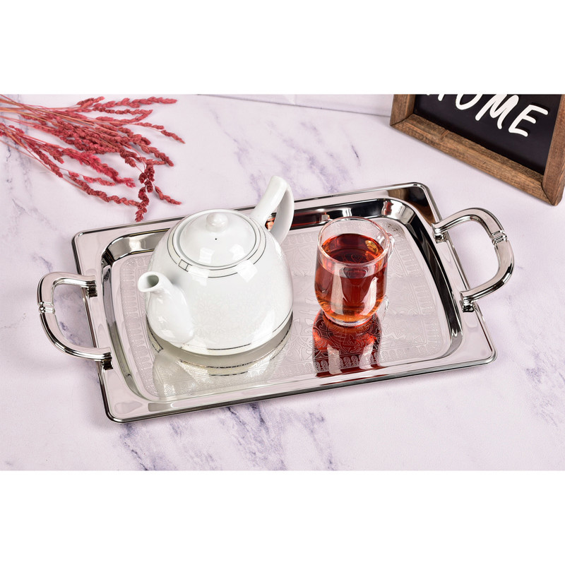 سینی دسته دار یونیک کد 01 - 4011 سایز 26*36 سانتی متر سینی دسته دار یونیک کد 01 - 4011 سایز 26*36 سانتی متر