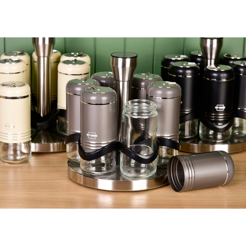 ست جا ادویه 6 پارچه مای هوم کد D به همراه استند