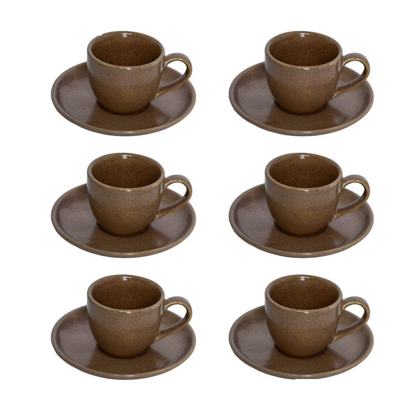 ست فنجان و نعلبکی 12 پارچه بی.وی.کی طرح مجستیک کد 452612 همراه با استند