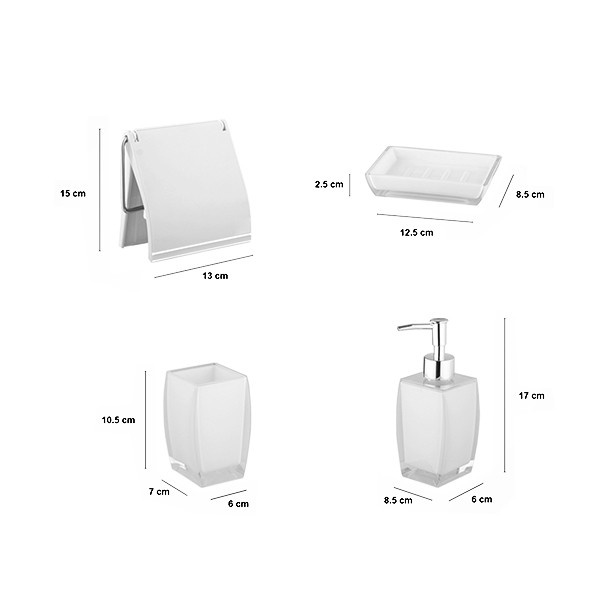 ست سرویس بهداشتی 6 پارچه لیمون مدل کلاسیک