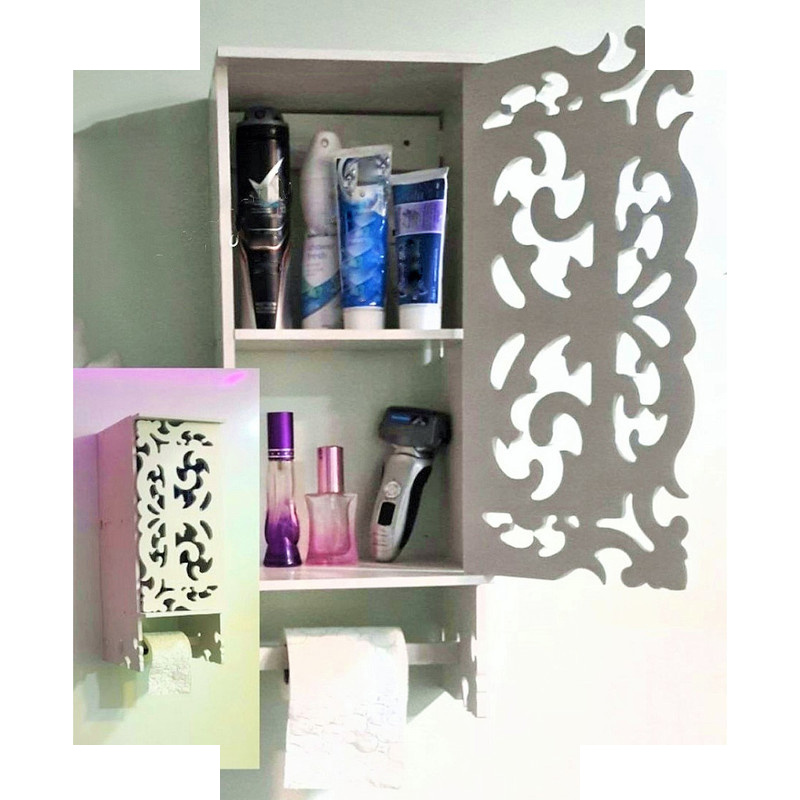 قفسه حمام خونه خاص طرح شمشاد