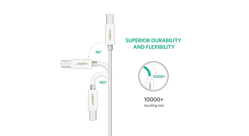 کابل USB-C پرینتر یوگرین مدل US241 طول 1.5 متر
