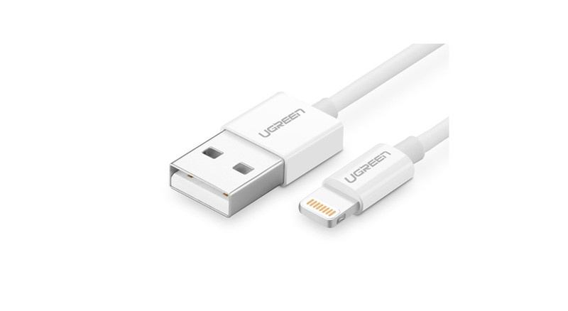 کابل تبدیل USB به لایتنینگ یوگرین مدل US155 طول 2 متر کابل تبدیل USB به لایتنینگ یوگرین مدل US155 طول 2 متر