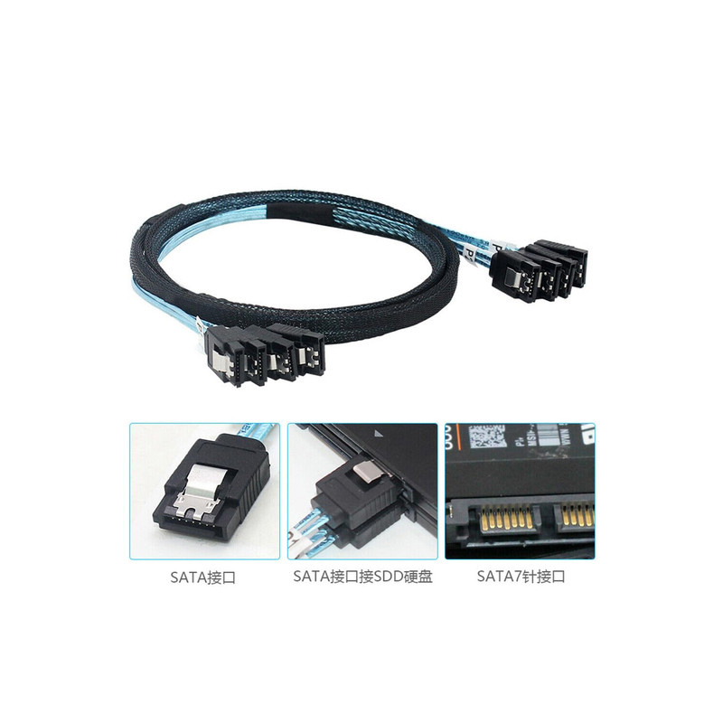 کابل تبدیل 4 به 4 SATA اسمارطور مدل SM255 طول 0.5 متر کابل تبدیل 4 به 4 SATA اسمارطور مدل SM255 طول 0.5 متر