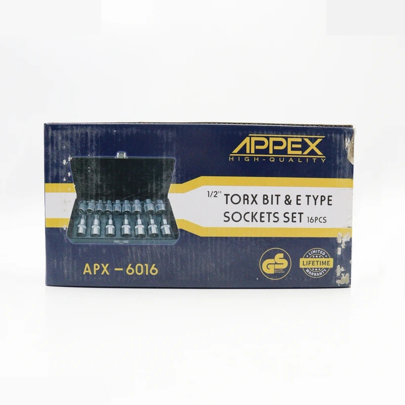 آچار بکس اپکس مدل AJ-APX-6016 مجموعه 16 عددی آچار بکس اپکس مدل AJ-APX-6016 مجموعه 16 عددی